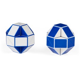 Rubik’s Connector Snake, Two-Pack Cubes 3D Puzzle Game Stress-Relief Fidget Toy Activity Cube Travel Game Gift Idea, for Adults and Kids Ages 8 and up