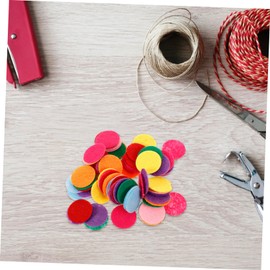 Operitacx 300 STÜCK Runde Vliesstoff Filzpads in Gemischten Farben Simulierter Blumenfilz für DIY Handarbeit Nähprojekte Bastelmaterial Weiche Vorgefertigte Filzkreise für Kreative