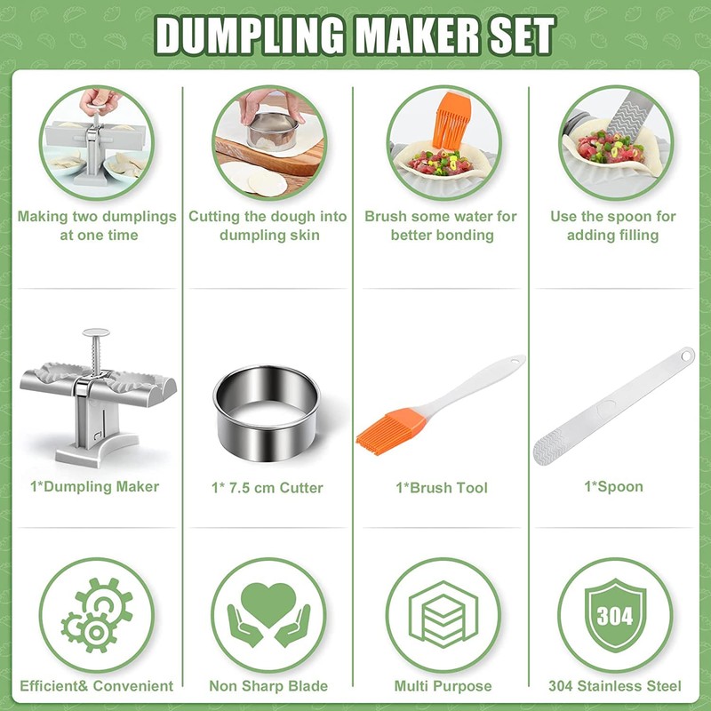 Dumpling Maker Machine - Household Double Head Automatic Mould Press