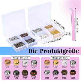 MASPHY 3205 Pieces Crimp Beads Set, Tube Crimp Beads, Rondelle Crimp Beads, Copper Spacer Beads with Storage Box, for Handmade DIY Jewellery Accessories, 2.0 mm/2.5 mm