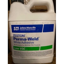 Johns Manville Zeston Perma-Weld White PVC Adhesive Low Voc  1 Quart