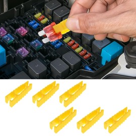 GAOLAOSY Car Fuse Puller Tool Kit, Mini Plastic Automotive Fuses Remover, Universal Standard Blade Fuse Extraction Clips, Vehicle Fuses Removal Maintenance Accessory for Cars Trucks Motorcycles (6PCS)