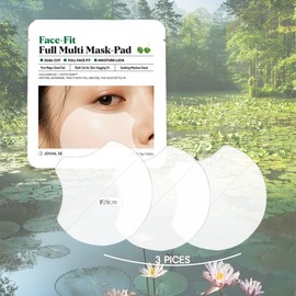 Face Fit, Full Multi Mask Pads (3 Sheets x 20 Packs) | Formulated with Plant Derived PDRN & CICA | Large 3.5-inch (9 cm) Shell Cut Toner Pad, Wipe Pad, Partial Pack | Hydration, Moisturizing, Pore