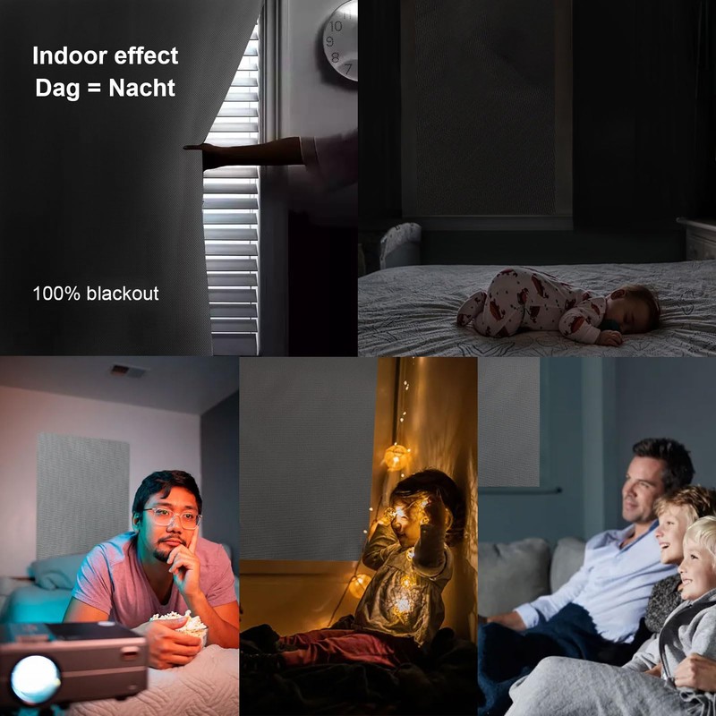 Window Darkening, No Drilling, Light Grey, 3 m x 1.45