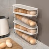 Haipky Space-Saving Rolling Egg Holder for Refrigerator, 12-Large Egg Capacity,