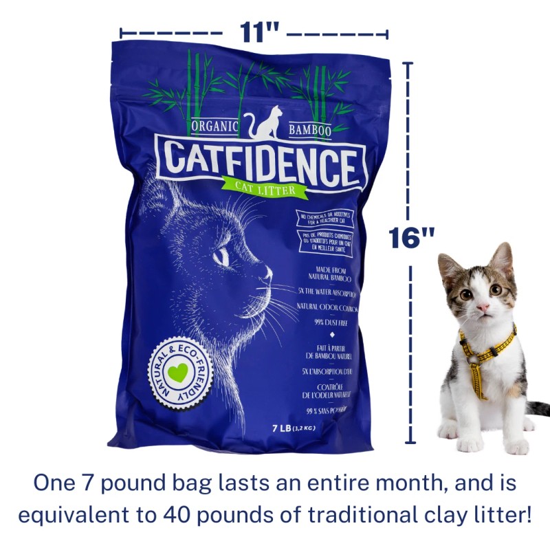 The Original Poop Bags Catfidence Cat Litter 7-lb Organic Bamboo