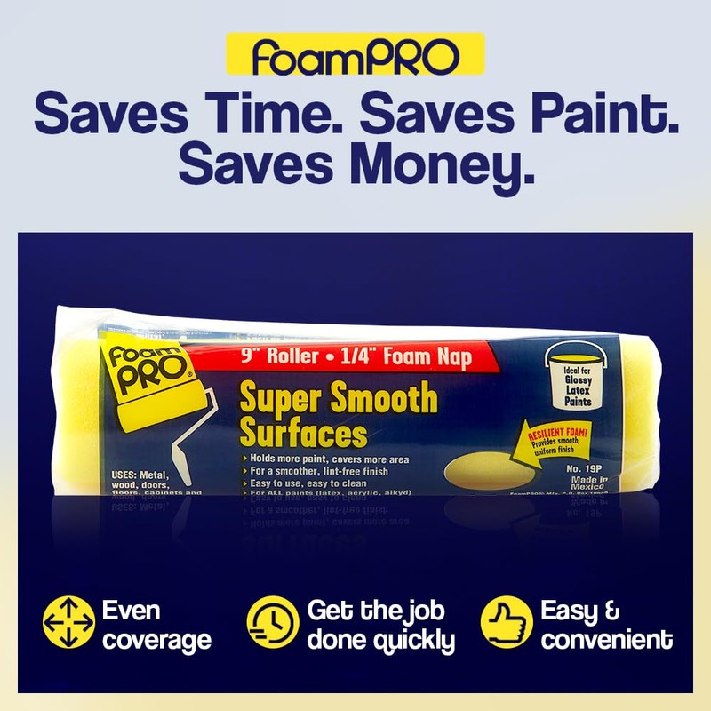 FoamPRO 19P Foam Paint Roller - 9" x 1/4" Roller