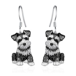 Schnauzer Earrings for Women 925 Sterling Silver Dog Earrings Dog Jewelry Schnauzer Gifts for Women