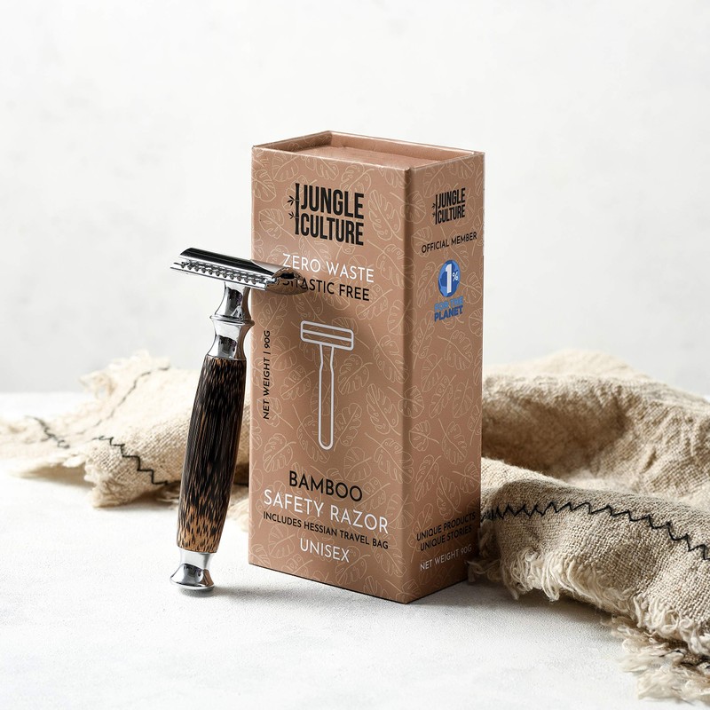Jungle Culture® Bamboo Safety Razor for Men & Women •