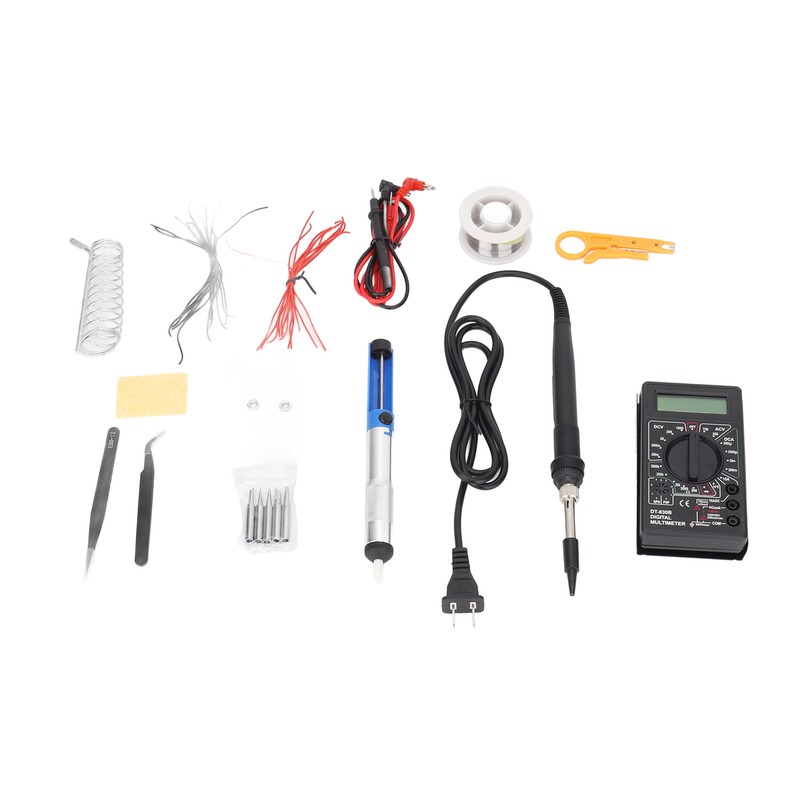 Soldering Iron Multimeter Kit 80W Digital Adjustable Temperature Electronics Welding