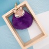 HOYUNLA Rabbit Fur Ball Pom Pom Keychain with Fox Head