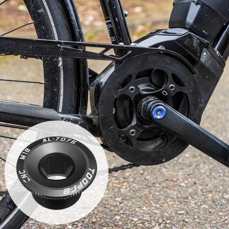 sourcing map 2pcs Bike Crank Cover Screw M18 Aluminum Alloy