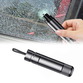 Safe Hammer Glass Breaker,Car Window Breaker,Hammerdex Glass Breaker,Rescue Stick For Cars,Safe Hammer For Car Windows,Lightweight and Portable Suitable For Rescue, Escape And Life-Saving (Black)