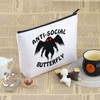 VAMSII Antisocial Butterfly Makeup Bag West Virginia Travel Cosmetic Bag