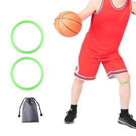 2pcs Patellar Tendon Support Strap Knee Band, Silicone Patella Knee Brace Elastic Knee Pain Strap for Basketball Running Hiking Jumpers Soccer Volleyball Sports (Fluorescent Green)