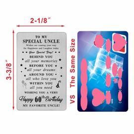 FALOGI Uncle 60th Birthday Card, Happy 60th Birthday Card for Uncle, Uncle 60 Year Old Birthday Gifts Ideas from Nephew Niece