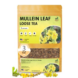 TeaDreamTea Dried Mullein Herbal Tea - Natural Mullein Flowers 3 OZ Loose Tea - Caffeine-free - Pure Natural Premium Mullein Leaf - Mullein Herbal Teas with Cleanse Detox & Respiratory Support Effect