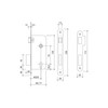Tesa Assa Abloy 13048 CHL Lock Galvanised for Wooden Doors