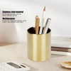 Stainless Steel Pencil Cup Holder Desk Organizer Flower Vases Pen