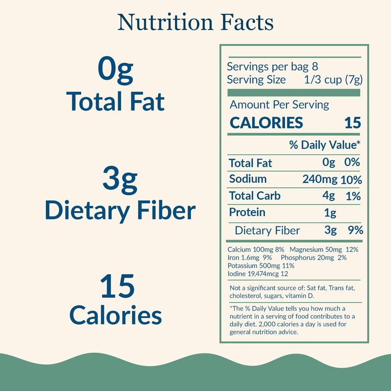 Maine Coast Sea Vegetables Kombu Sugar Kelp Leaf Bag |