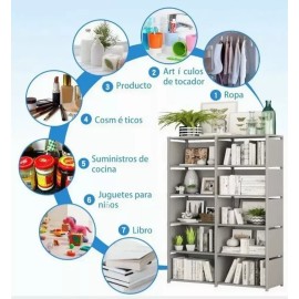 Homheal Librero Y Mueble Organizador Cubos Multiuso Ahorra Espacio