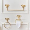 Melody Maison Metallic Gold Elephant Towel Ring