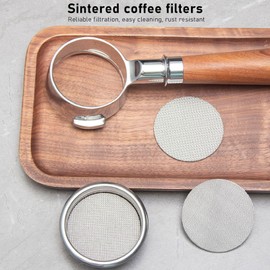 Ausla -Puck -Bildschirme, 2 -Stcs Edelstahl -Kaffeefilter -Netzplatte für Bodenlose Portafilter -Filterkorb und Verhindern, Dass die Gelände Klebens (53 mm / 2,1 Zoll)
