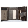 Women's Dark Bown Genuine Leather Wallet Without Any Logos or