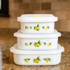 Reston Lloyd Nesting Microwave Containers, Set of 3, Adjustable Steam
