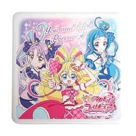 Kimi to Idol Pretty Cure 075537 Water Absorption Coaster, Square Shape, Ceramic, 3.9 inches (10 cm), Tableware, Goods, Miscellaneous Goods