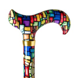 Designer Patterned Walking Canes | Adjustable | Lightweight | Aluminum | Fashionable Walking Sticks (Colorful)