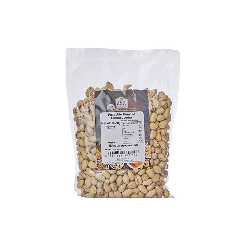 Old India Pistachio Roasted Salted Jumbo 750g