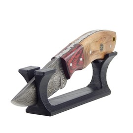 Black Knife Display Stand Rack Holder Organizer For 1 Single Medium To Large Folding Pocket Or Fixed Blade Knives - Holds One Blade