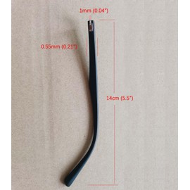 ZEALMAX 1 Pair of Glasses Replacement Arms, Legs, Plastic Temple Arms for Glasses, Sunglasses, Black, 1 mm Teeth Thickness, multicoloured