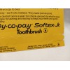 Vtg Py-co-pay Softex Jr Toothbrush 5.5" Learn-to-brush Package Movable READ