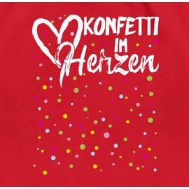 Shirtracer - Gym Bag Backpack - Carnival & Fancy Dress - Bags - Confetti in the Heart, 1 Red