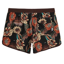 MaaMgic Men's Swimming Shorts Vintage Retro Board Shorts 4-Way Stretch Quick Drying with Mesh Lining and Adjustable Drawstring Reusable, New Auburn Vintage Flower 4.5