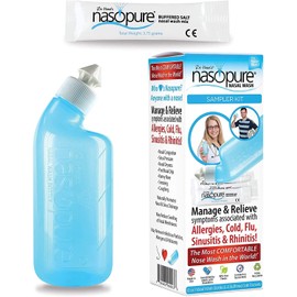 Dr. Hana's Nasopure Nasal Wash | Sampler Kit | The Nicer Neti Pot - Nasal Symptoms of Allergies, Cold, Flu, & Sinusitis - Fast All Natural Relief - Nasal Irrigation/Nasal Spray/Nasal Hygiene