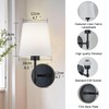 A1A9 Rechargeable Wall Sconces Set of 2, Black Cordless Battery