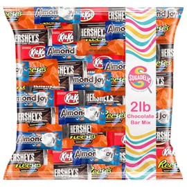 Snack Size Chocolate Bar Variety Pack – 60 Count Assorted Candy Mix – Individually Wrapped Peanut Butter Cups, Coconut Almond Bars, Crispy Wafers, Milk Chocolate – Bulk Treat Bag for Parties, Office, and Travel (2LB)
