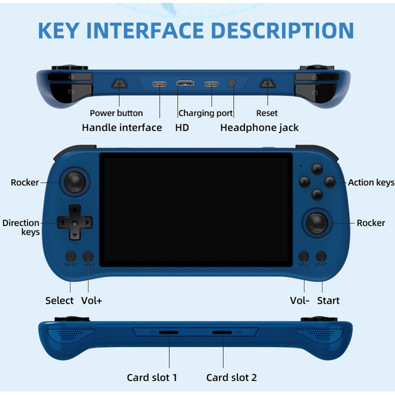 PowKiddy X55 Handheld Game Console Open-Source Portable Game Player 5.5-Inch
