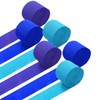 Ainmto 6 Rolls Blue Crepe Paper Streamers(Each Roll 25M x