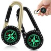 Compass with Carabiner Hook, Pack of 2 Compass Carabiner Mini