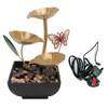 Tabletop Fountain Small Circulating Water Ornaments Indoor Waterfall for Office