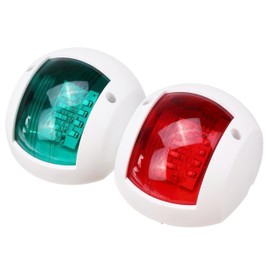 HAIWEN Pair of Boat navigation lights LED,MARINE LED Navigation Side Bow Lights Waterproof Running Lights For Marine Yacht Position Light Red & Green Parking Lamp (White)
