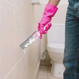 6 Bimsstein Toilettenreiniger, Austauschbar Bimsstein Toilette mit 3 Griff, Cleaning Block WC, Urinsteinentferner Extra Stark Putzstein, zur Reinigung von Toiletten, Küchen, Spülbecken