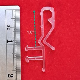 Qty 8. Hidden Valance Clip for Wood, Faux Wood, Venetian Blinds (Short Clear 1234)