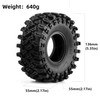 Dantenron 2.2 Inch RC Crawler Tires OD 5.35" 1/10 Soft