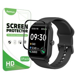 Aemus Screen Protector for IDW13 Smart Watch, 3D Full Coverage Protective Film Compatible for Fitpolo, Konitee, Woneligo, VRPEFIT 1.8" Fitness Tracker (3 Pack)