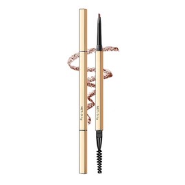 Eyebrow Pencil, 2 PCS Eyebrow Pen, Waterproof Eye Brow Tint Double Ended Brow Pencil with Spoolie Brush, Fine Tip, Eyebrows Dye, Natural, Long-lasting, Precise Brow Makeup, Grayish Brown #04